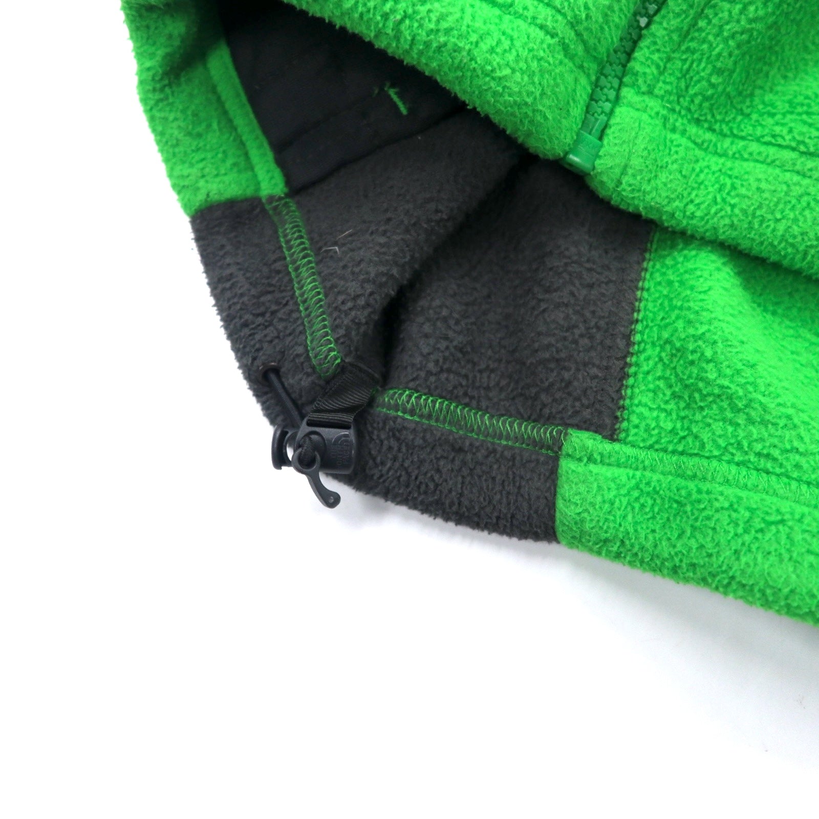 THE NORTH FACE Giacca in pile full zip S verde grigio poliestere ricamo logo monocromatico