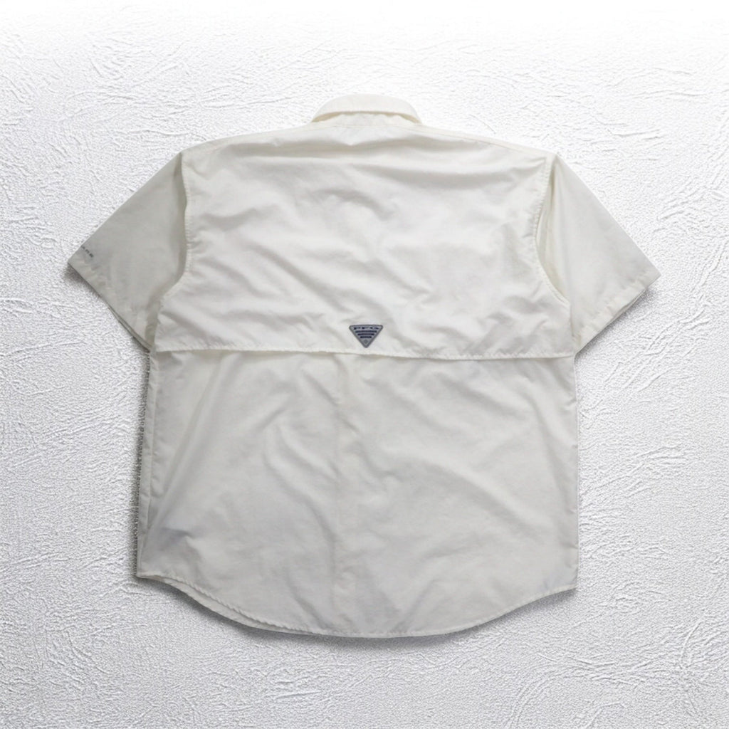 Columbia PFG Bahama II Maglia a Maniche Corte per Pesca M Bianco Nylon FM7047