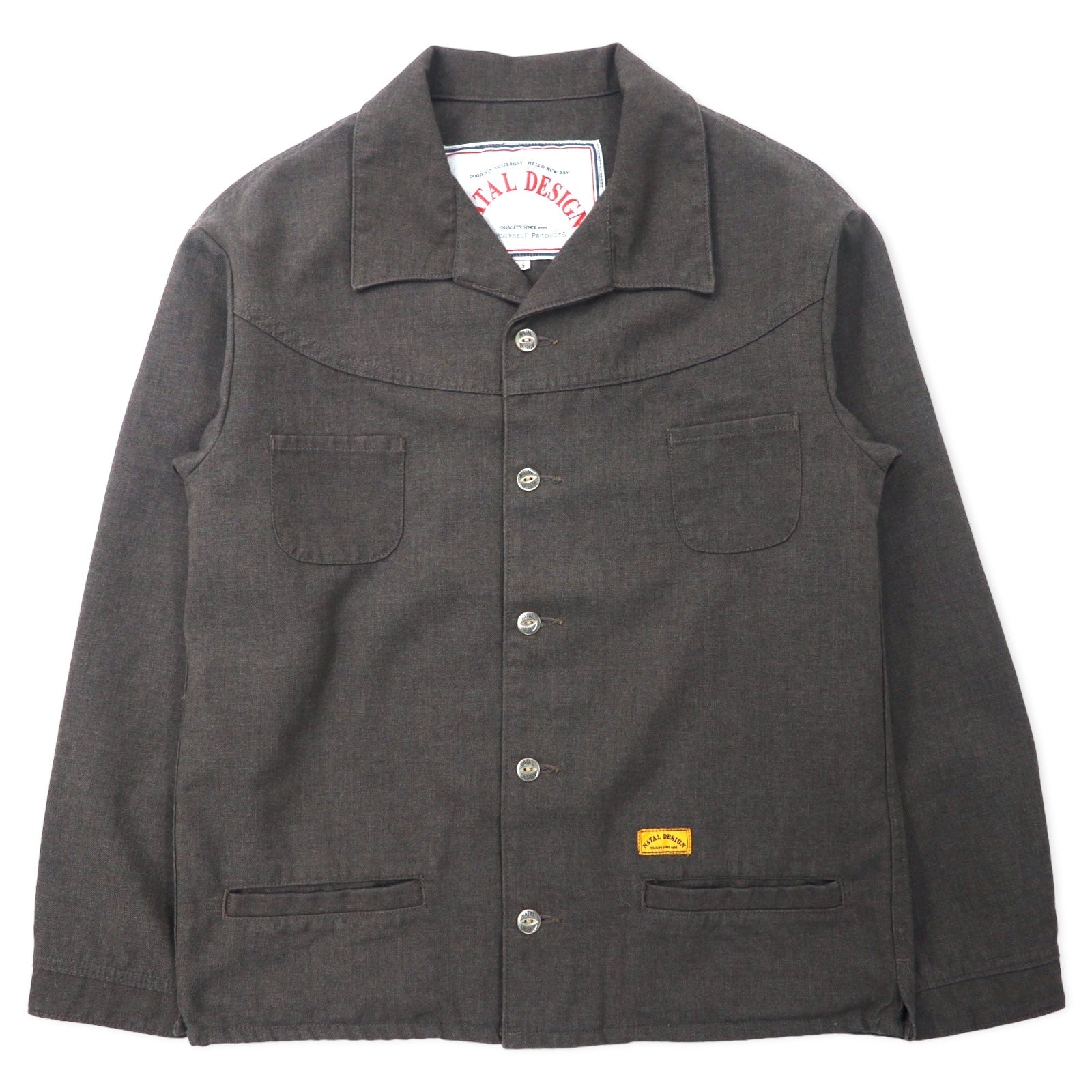 NATAL DESIGN Giacca Brian S Grigio Cotone Poliestere Taglio ampio BRIAN JACKET Fatto in Giappone