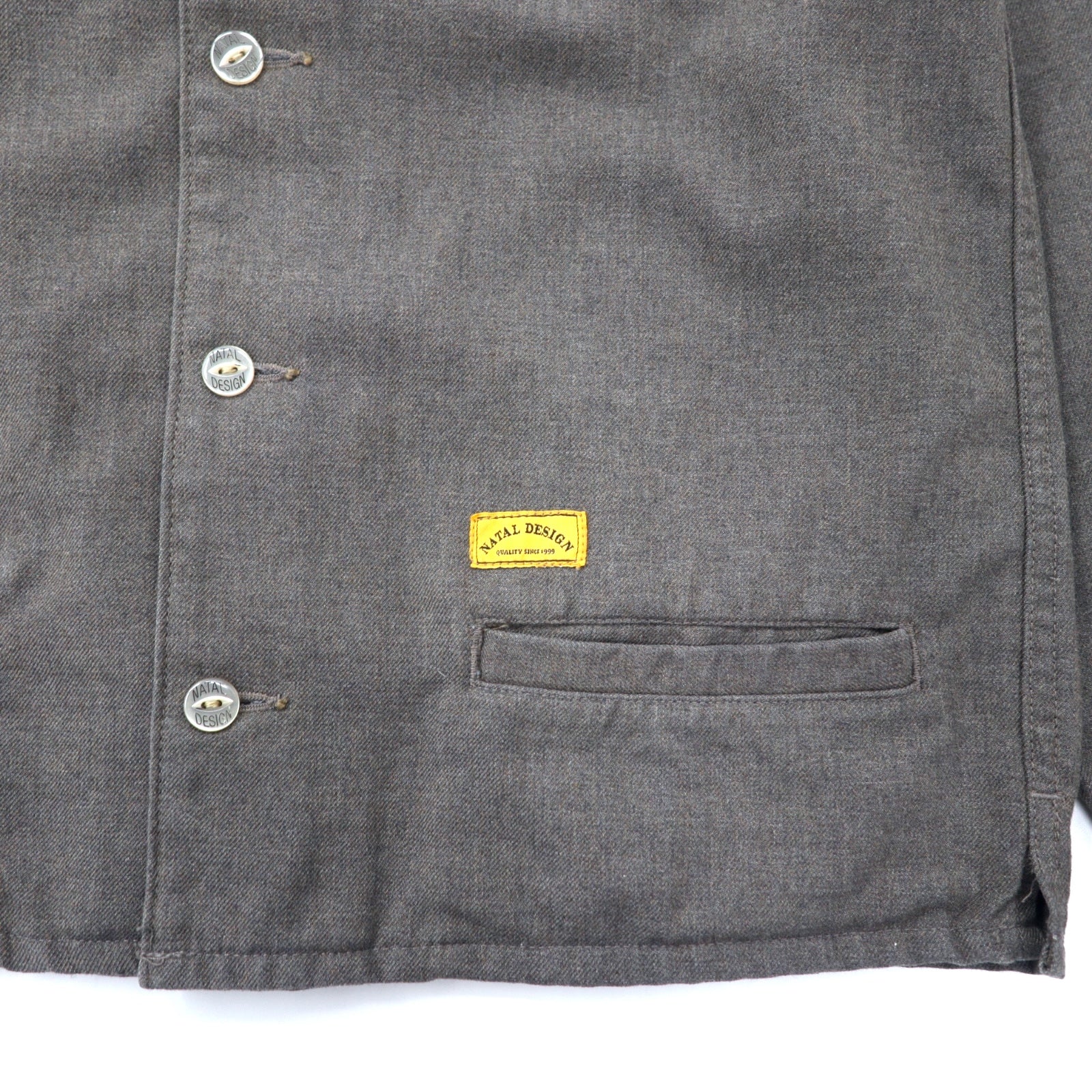 NATAL DESIGN Giacca Brian S Grigio Cotone Poliestere Taglio ampio BRIAN JACKET Fatto in Giappone