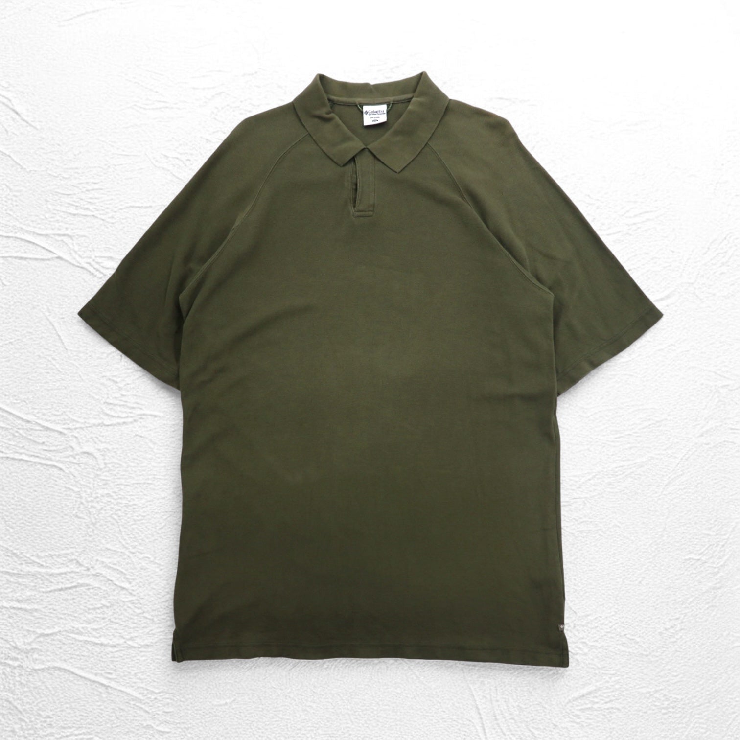 Columbia ポロシャツ 2XL ビッグサイズ カーキ コットン AM2249