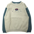 ALORE USA製 90年代 プリント スウェット L ベージュ グレー コットン 裏起毛 VAIL COLORADO