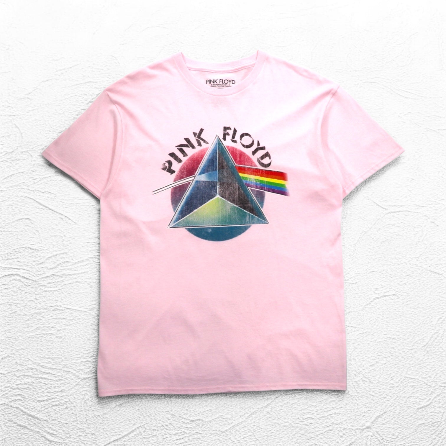 PINK FLOYD T-shirt Ufficiale Banda L Rosa The Dark Side of the Moon Honduras