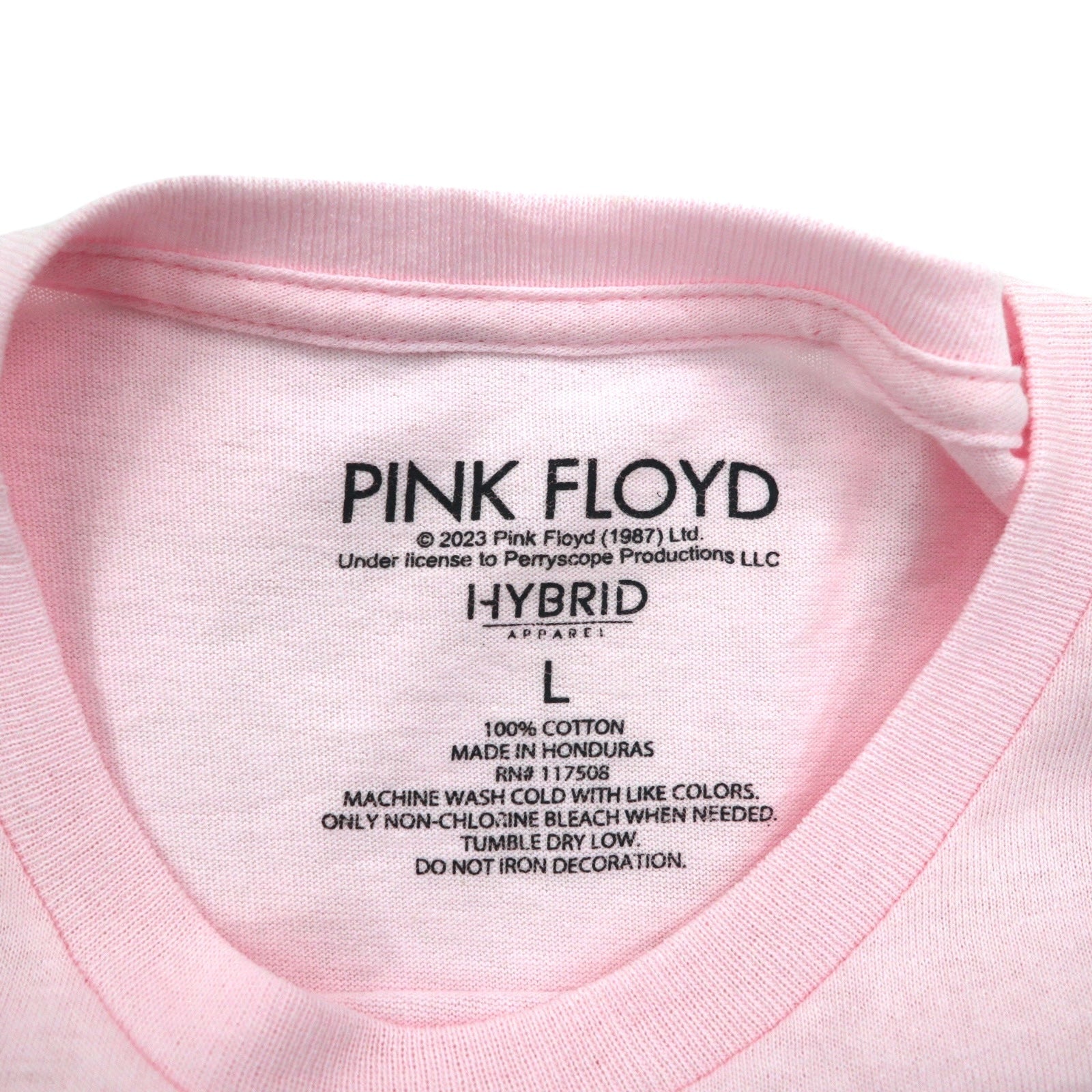 PINK FLOYD T-shirt Ufficiale Banda L Rosa The Dark Side of the Moon Honduras