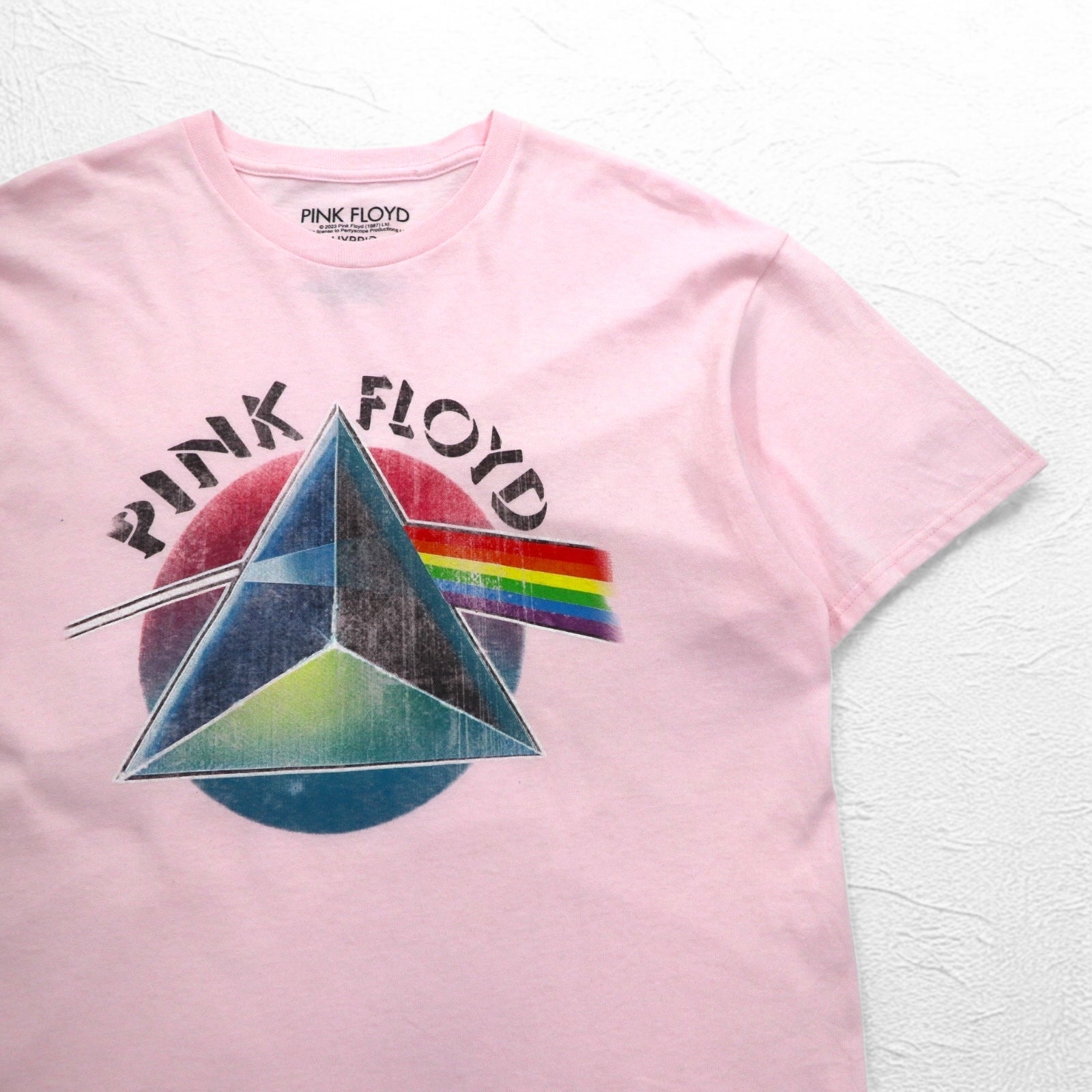 PINK FLOYD T-shirt Ufficiale Banda L Rosa The Dark Side of the Moon Honduras