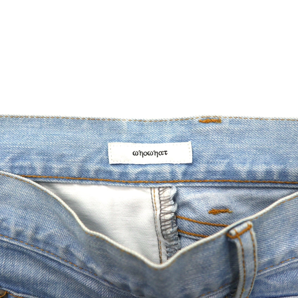whowhat Pantaloni in denim Puzzle S Blu Cotone Stretch Ricostruiti Rielaborati Fabbricato in Giappone