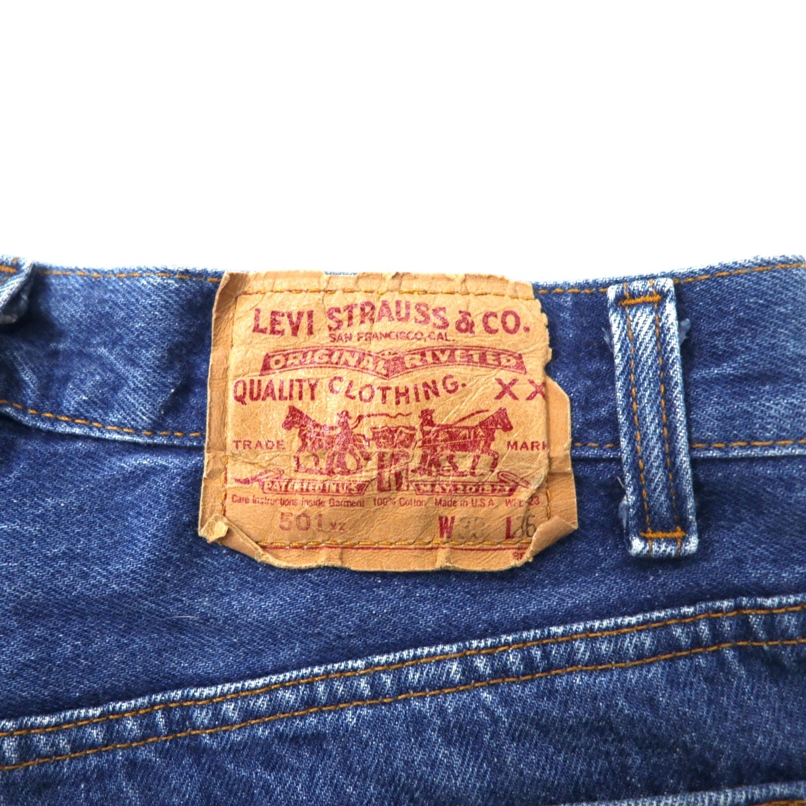 Levi's USA 501XX jeans 30 blue cotton button back 546 501-0000