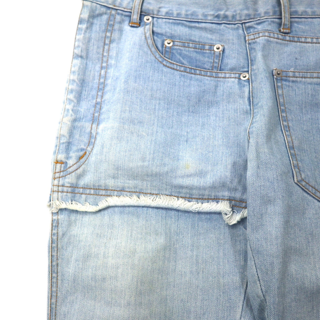 whowhat Pantaloni in denim Puzzle S Blu Cotone Stretch Ricostruiti Rielaborati Fabbricato in Giappone