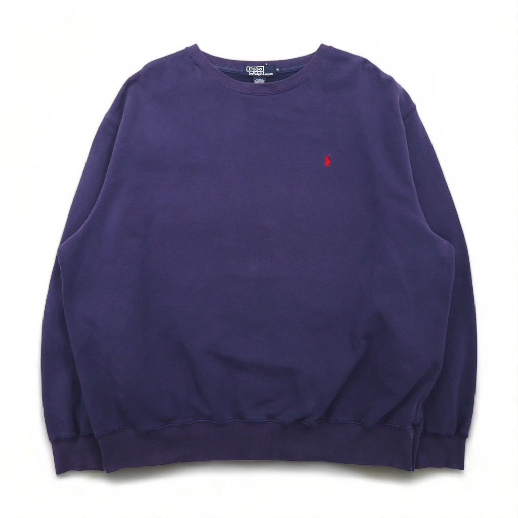 Polo by Ralph Lauren 90年代 スウェット トレーナー XL ネイビー コットン スモールポニー刺繍
