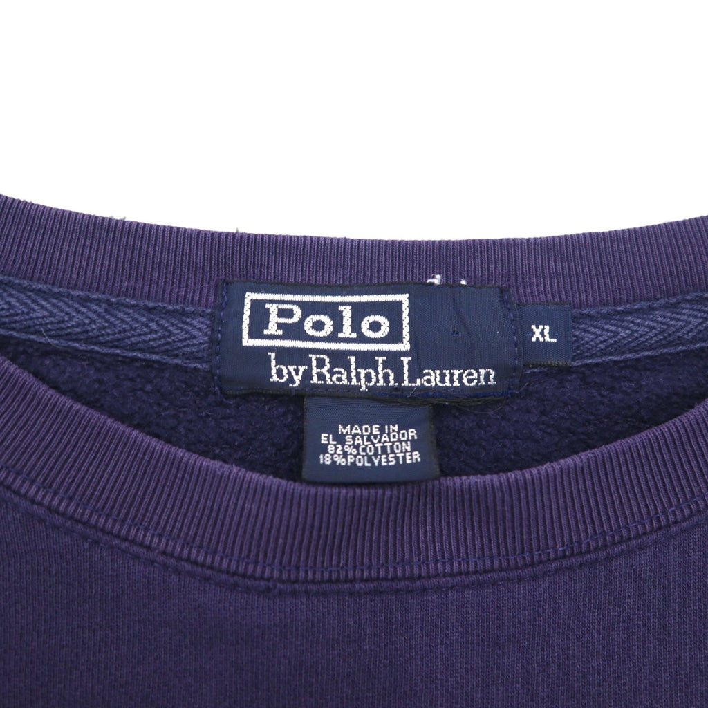 Polo by Ralph Lauren 90年代 スウェット トレーナー XL ネイビー コットン スモールポニー刺繍
