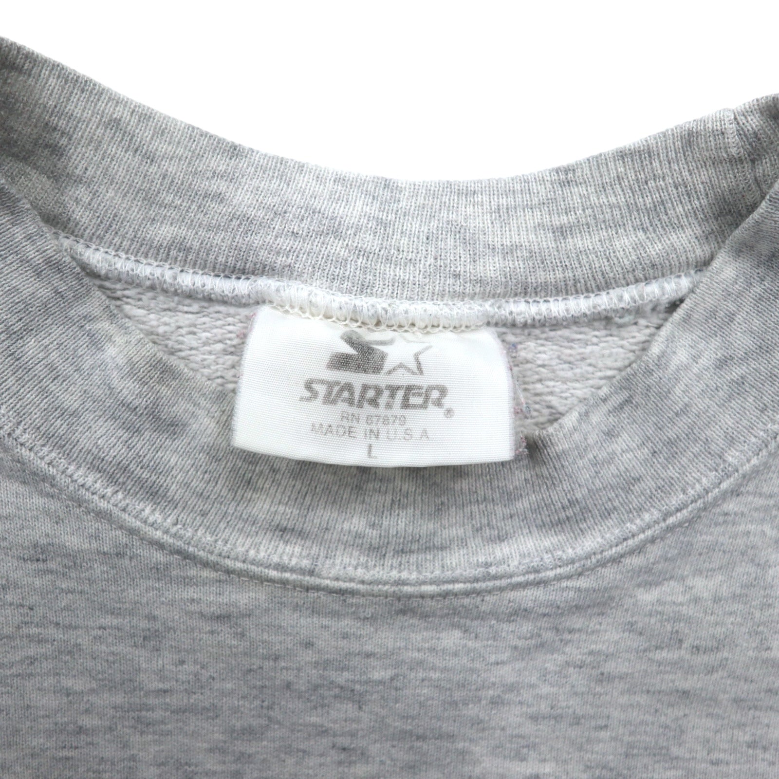 STARTER Made in USA Anni '90 NFL Felpa stampata L Grigio DALLAS COWBOYS Logo ad arco