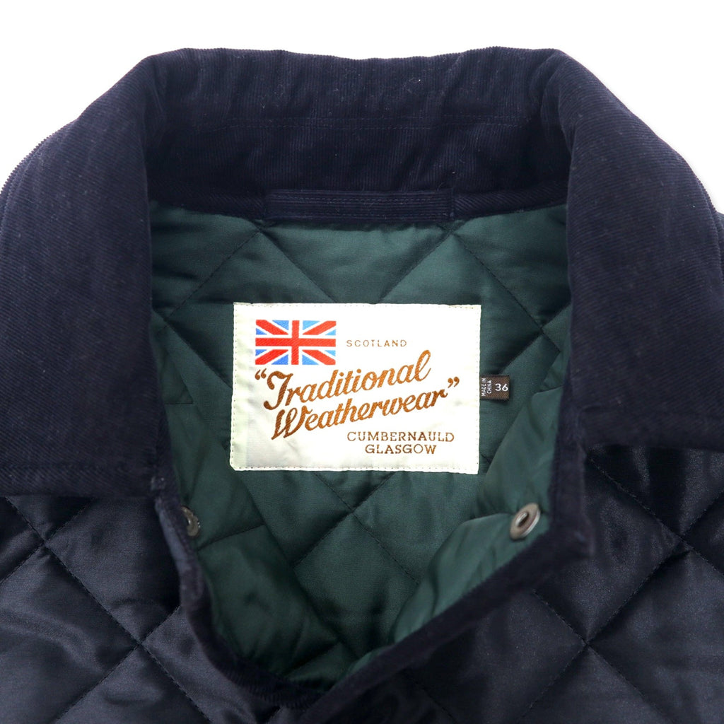 Traditional Weatherwear giacca trapuntata cappotto trapuntato 36 blu navy poliestere imbottito idrorepellente