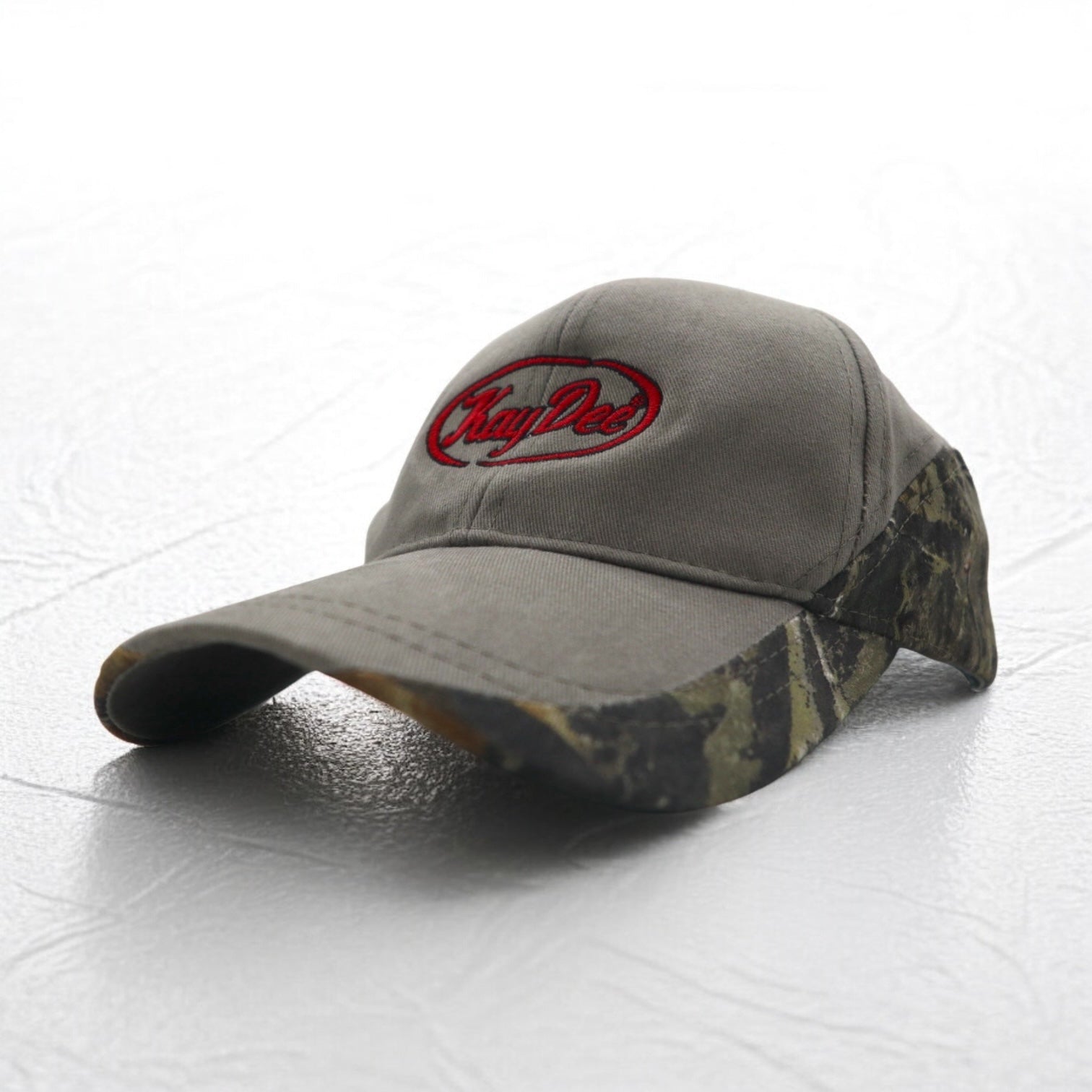 MOSSY OAK Anni '90 Real Tree Camo Berretto Outdoor FREE Cintura Kaki Kay Dee Ricamo Nuovo con etichetta