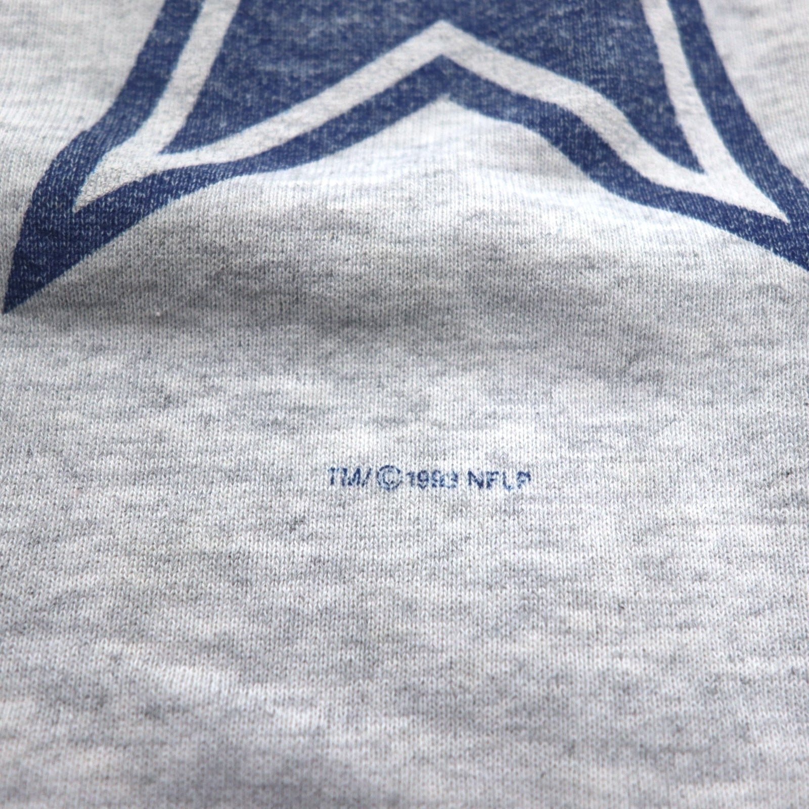 STARTER Made in USA Anni '90 NFL Felpa stampata L Grigio DALLAS COWBOYS Logo ad arco