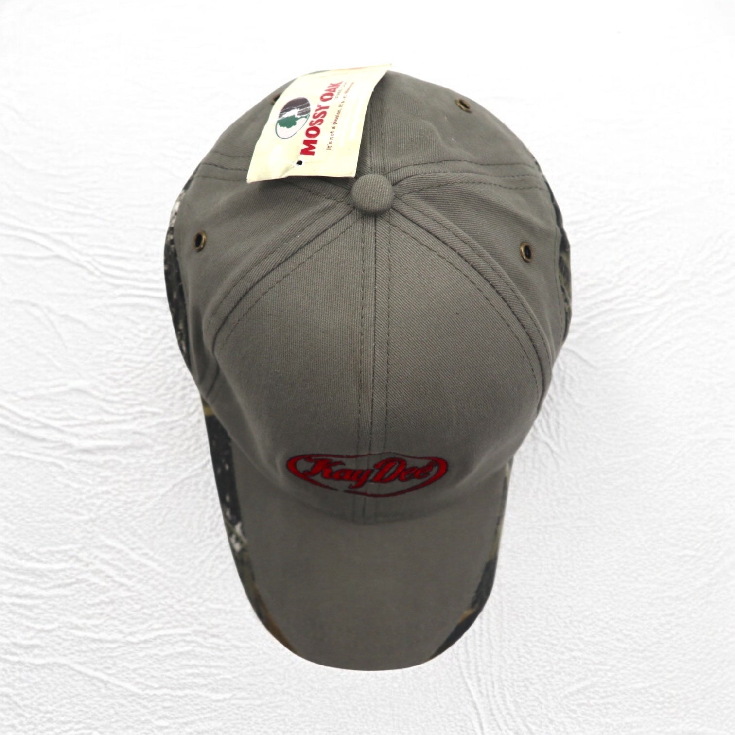 MOSSY OAK Anni '90 Real Tree Camo Berretto Outdoor FREE Cintura Kaki Kay Dee Ricamo Nuovo con etichetta
