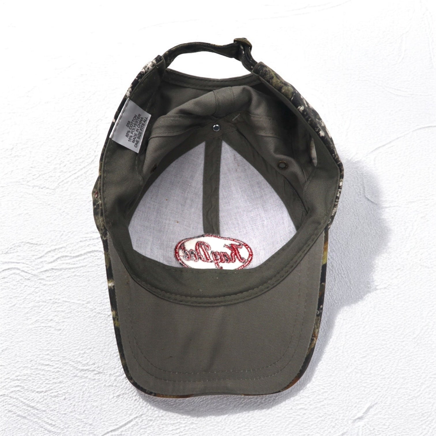 MOSSY OAK Anni '90 Real Tree Camo Berretto Outdoor FREE Cintura Kaki Kay Dee Ricamo Nuovo con etichetta