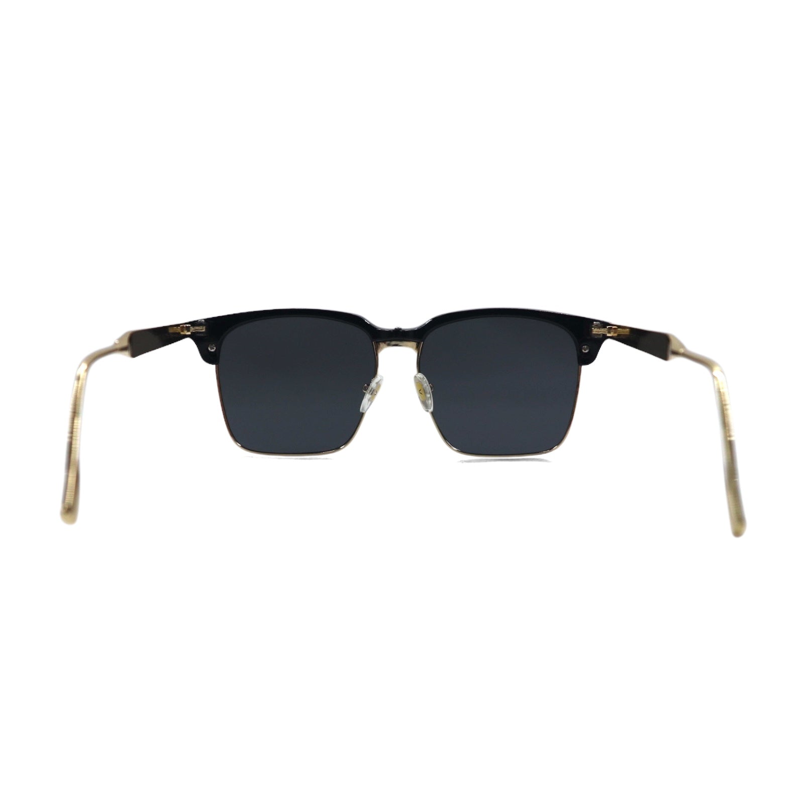 GENTLE MONSTER Occhiali da sole, semi-rimless, Clubmaster, quadrati, nero, oro 2017 55◻︎15-139