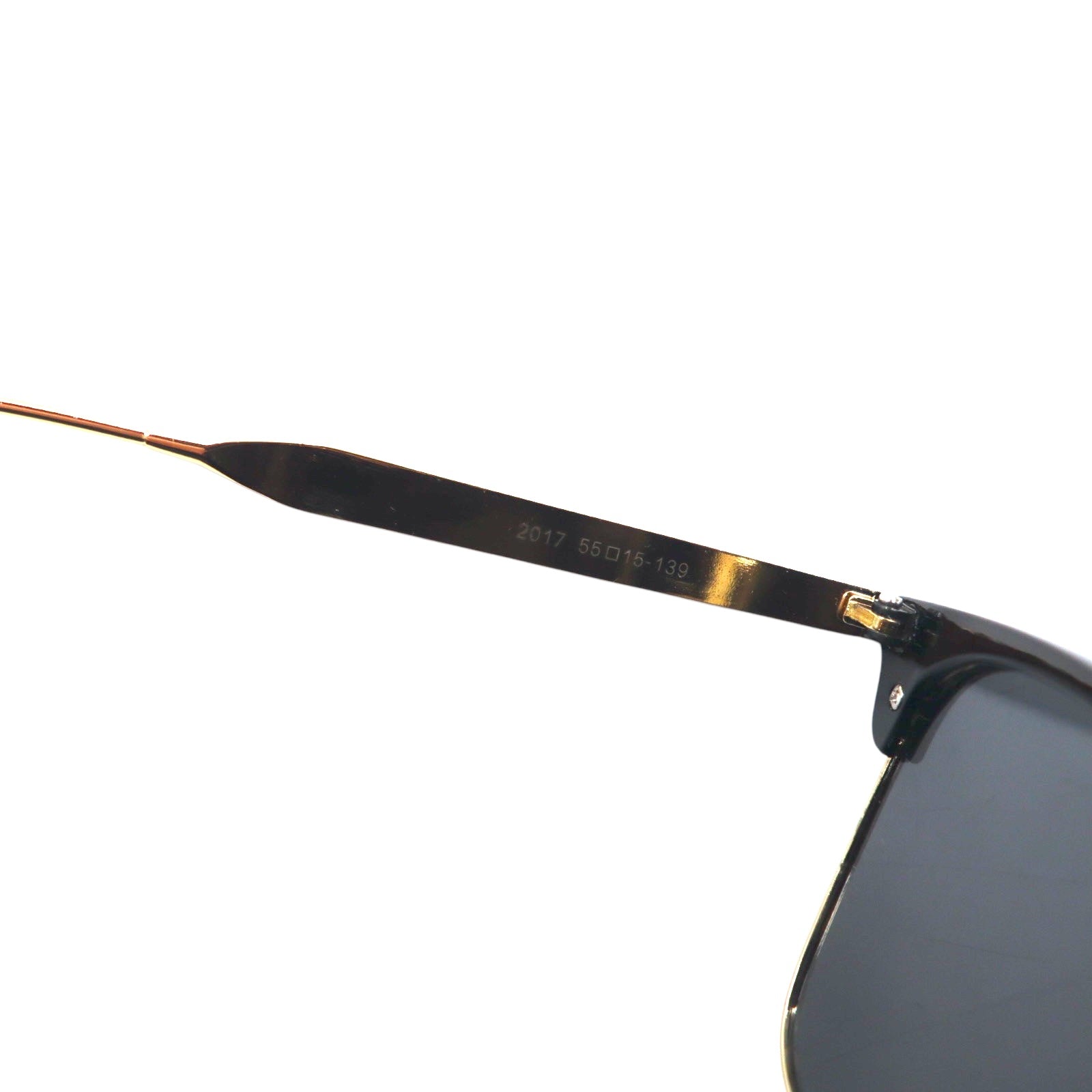 GENTLE MONSTER Occhiali da sole, semi-rimless, Clubmaster, quadrati, nero, oro 2017 55◻︎15-139