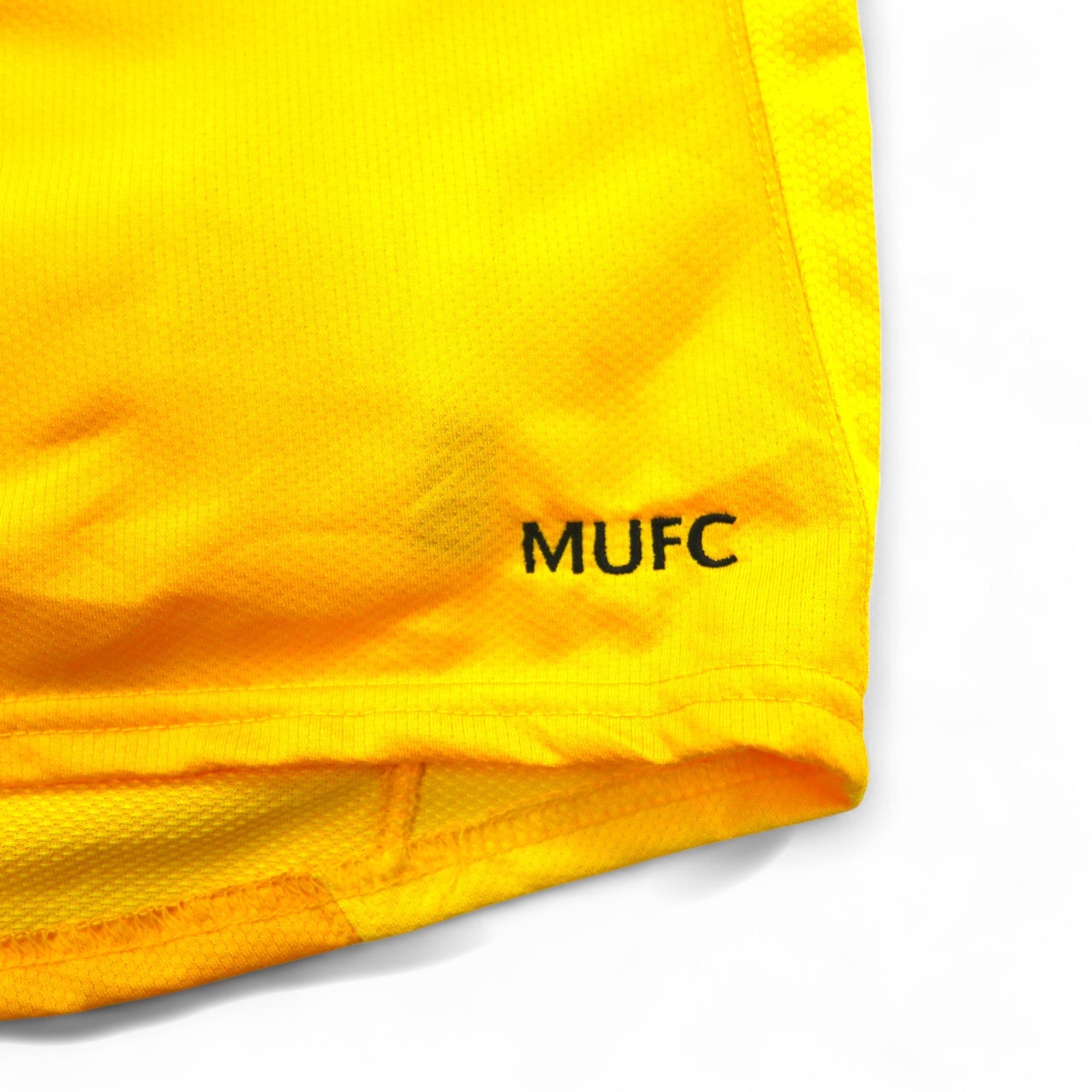 NIKE Anni 2000 Manchester United Maglia da Gioco Calcio Uniforme Maglia a Maniche Lunghe L Giallo DRI-FIT