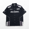 JACK DANIEL'S RACING Jack Daniel's Maglietta a Maniche Corte Racing 2XL Nera Logo Fronte/Retro Ricamato