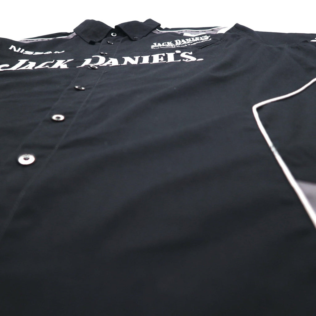 JACK DANIEL'S RACING Jack Daniel's Maglietta a Maniche Corte Racing 2XL Nera Logo Fronte/Retro Ricamato