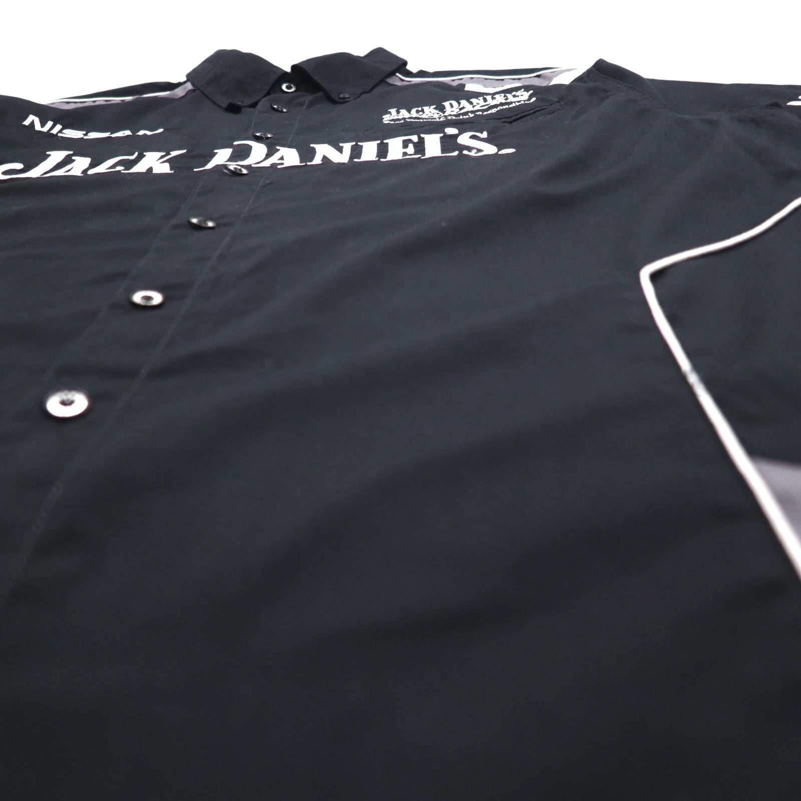 JACK DANIEL'S RACING Jack Daniel's Maglietta a Maniche Corte Racing 2XL Nera Logo Fronte/Retro Ricamato