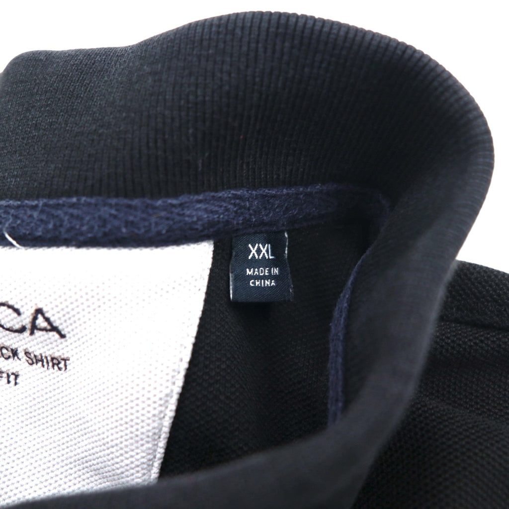 NAUTICA Polo Classica 2XL, nera, in piqué, con logo ricamato