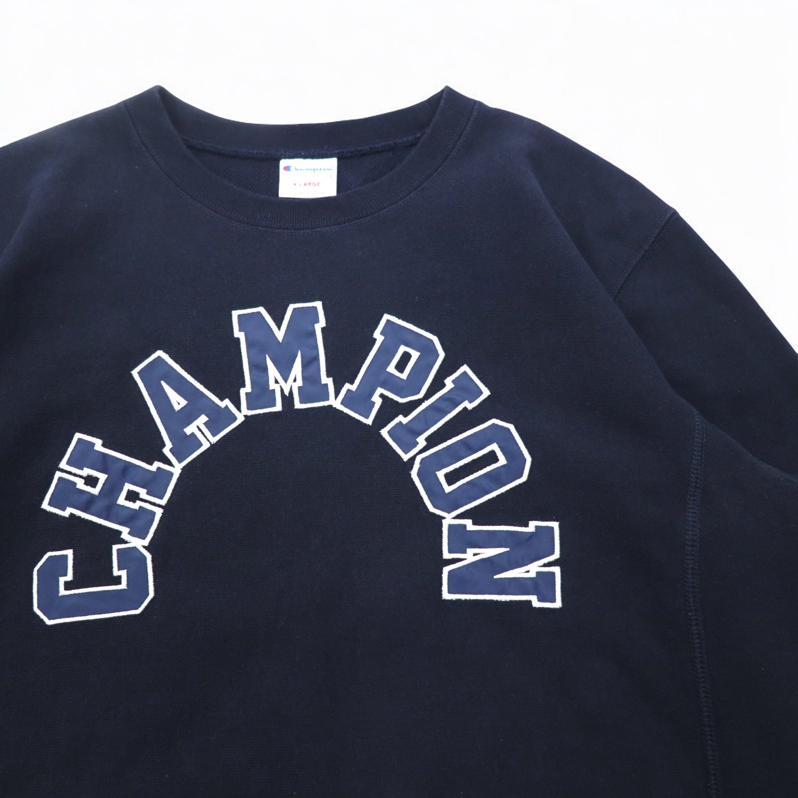 Champion Reverse Weave, felpa con logo ad arco, taglia XL, blu navy C8-H009