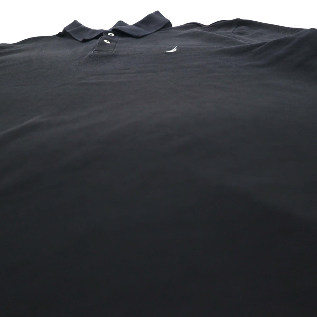 NAUTICA Polo Classica 2XL, nera, in piqué, con logo ricamato