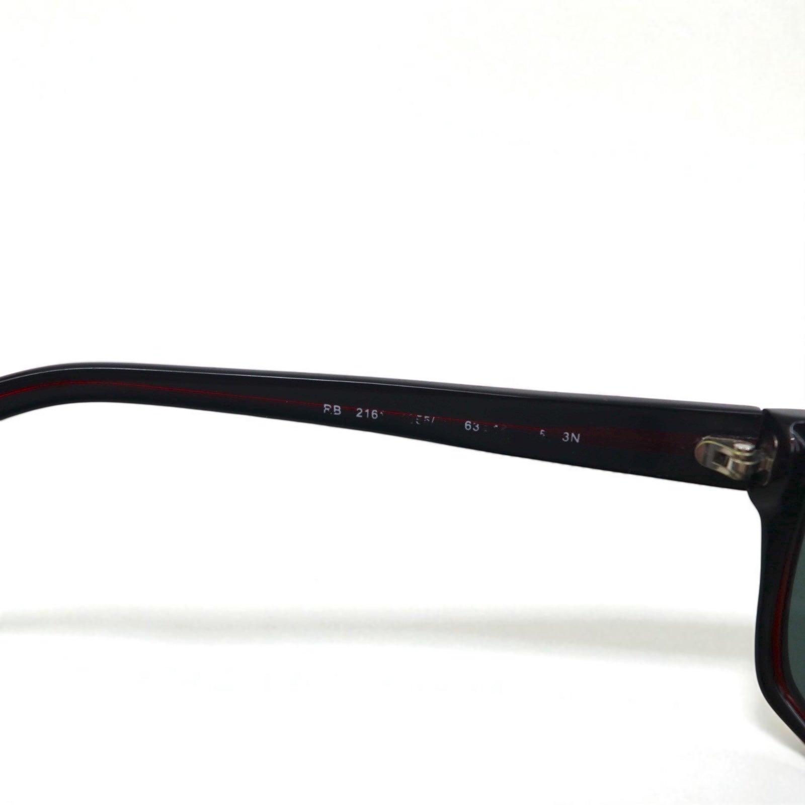Ray-Ban Occhiali da Sole Quadrati con Montatura Grande Borgogna Plastica RB2161