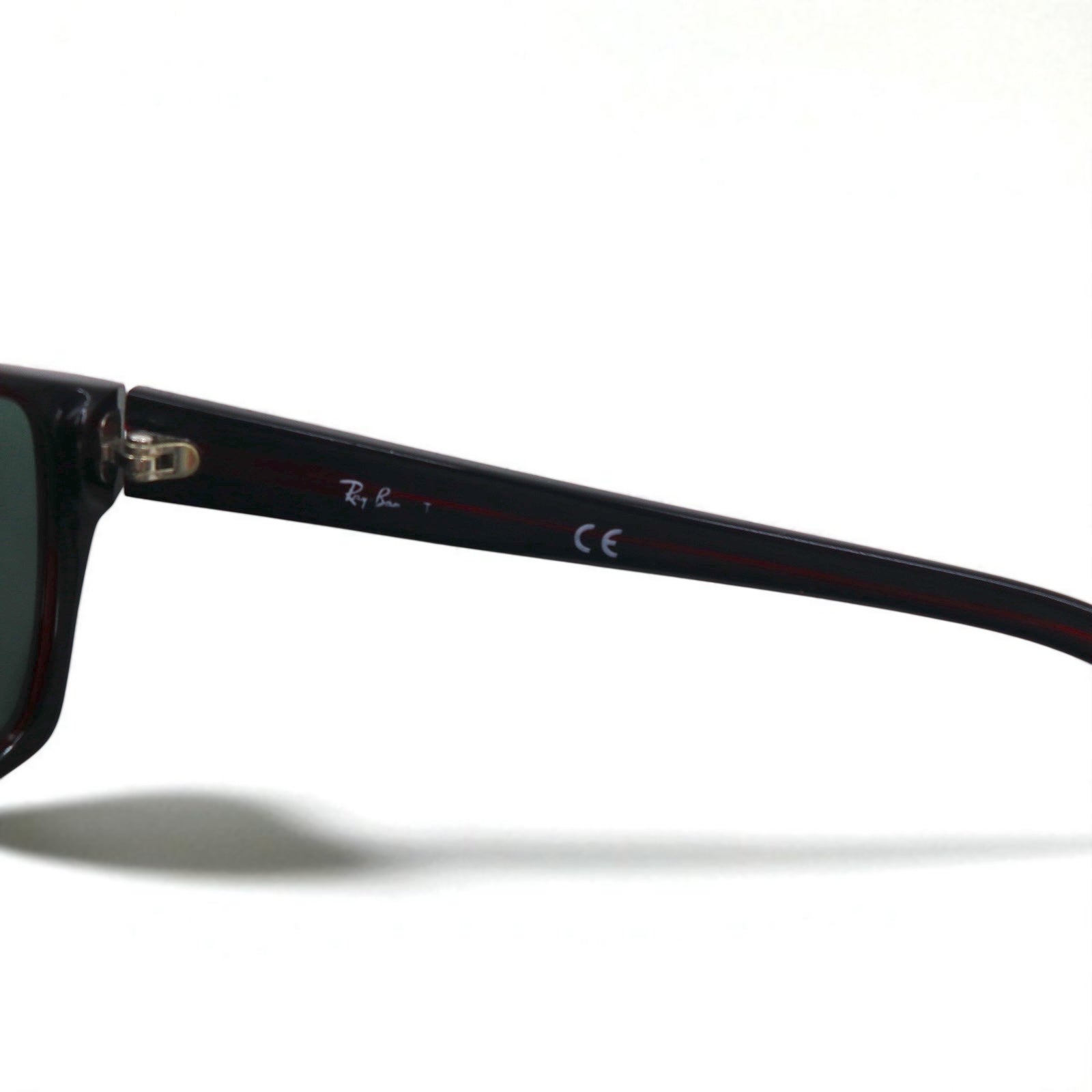 Ray-Ban Occhiali da Sole Quadrati con Montatura Grande Borgogna Plastica RB2161
