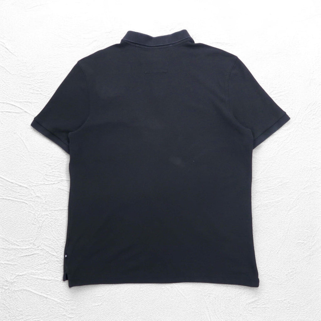 NAUTICA Polo Classica 2XL, nera, in piqué, con logo ricamato