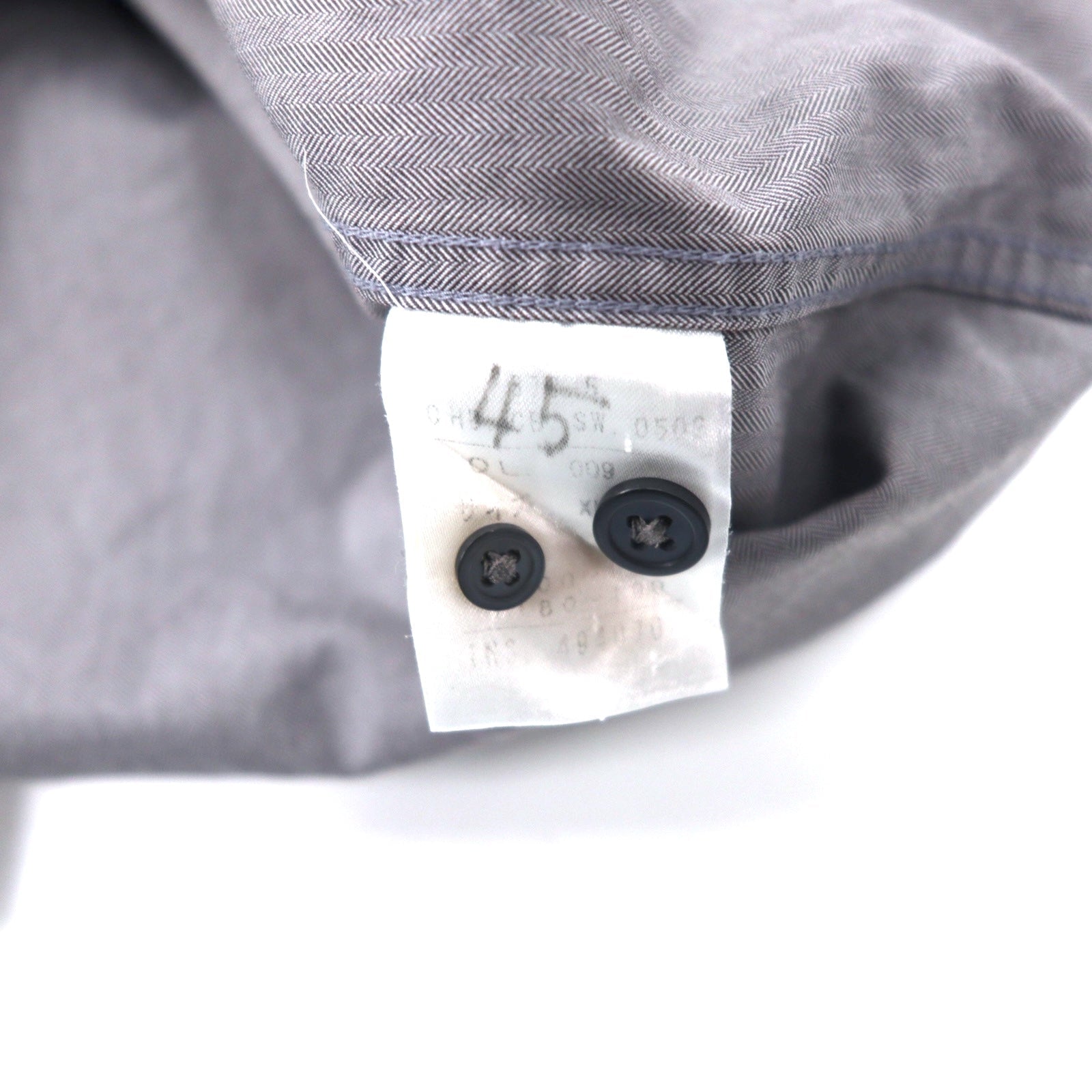 Camicia CK Calvin Klein a righe a spina di pesce XL grigia cotone