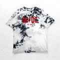 T-shirt AC/DC ufficiale, band rock, taglia L, bianca, tie-dye, cotone