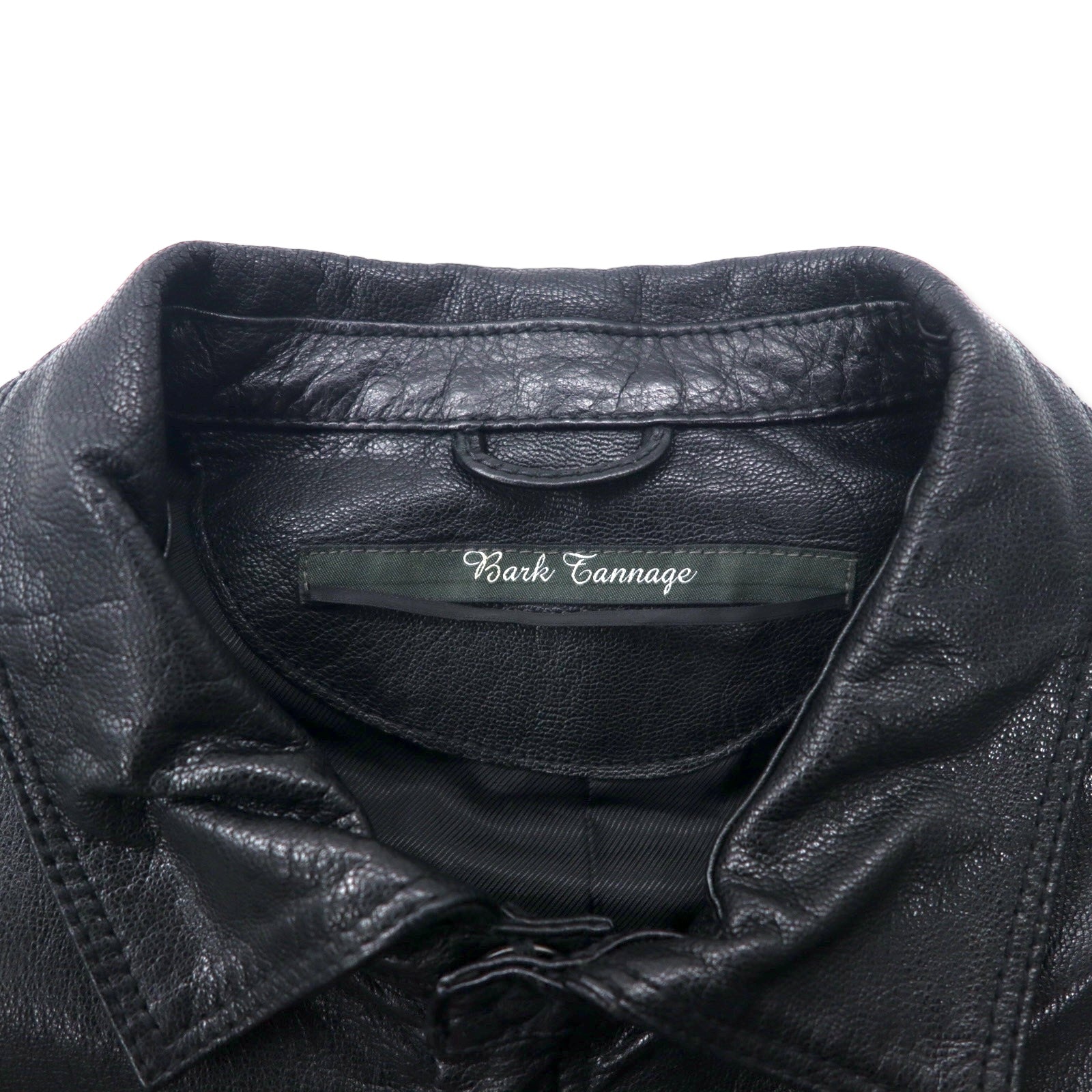 Bark Tannage (nano universe) Giacca in pelle di capra da motociclista, monopetto, taglia 46, colore nero, pelle di capra, doppia cerniera