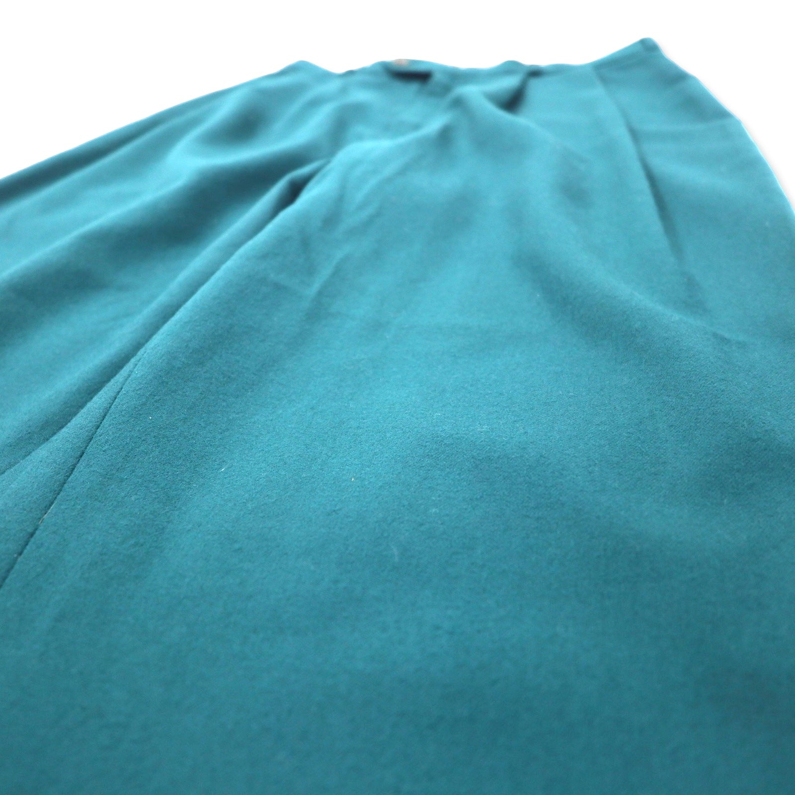 BOUTIQUE by Elegance S.A. Paris Made in West Germany Anni '80 Pantaloni ampi a due pinces 40 Lana Verde Vintage Europeo
