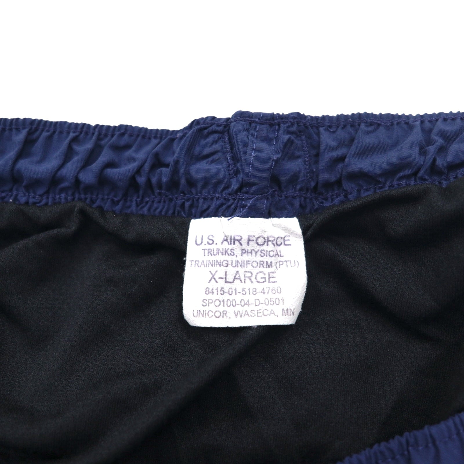 US AIR FORCE USAF Esercito americano pantaloncini da allenamento anni 2000 XL blu navy militare 8414-01-518-4760 UNICOR WASECA MN