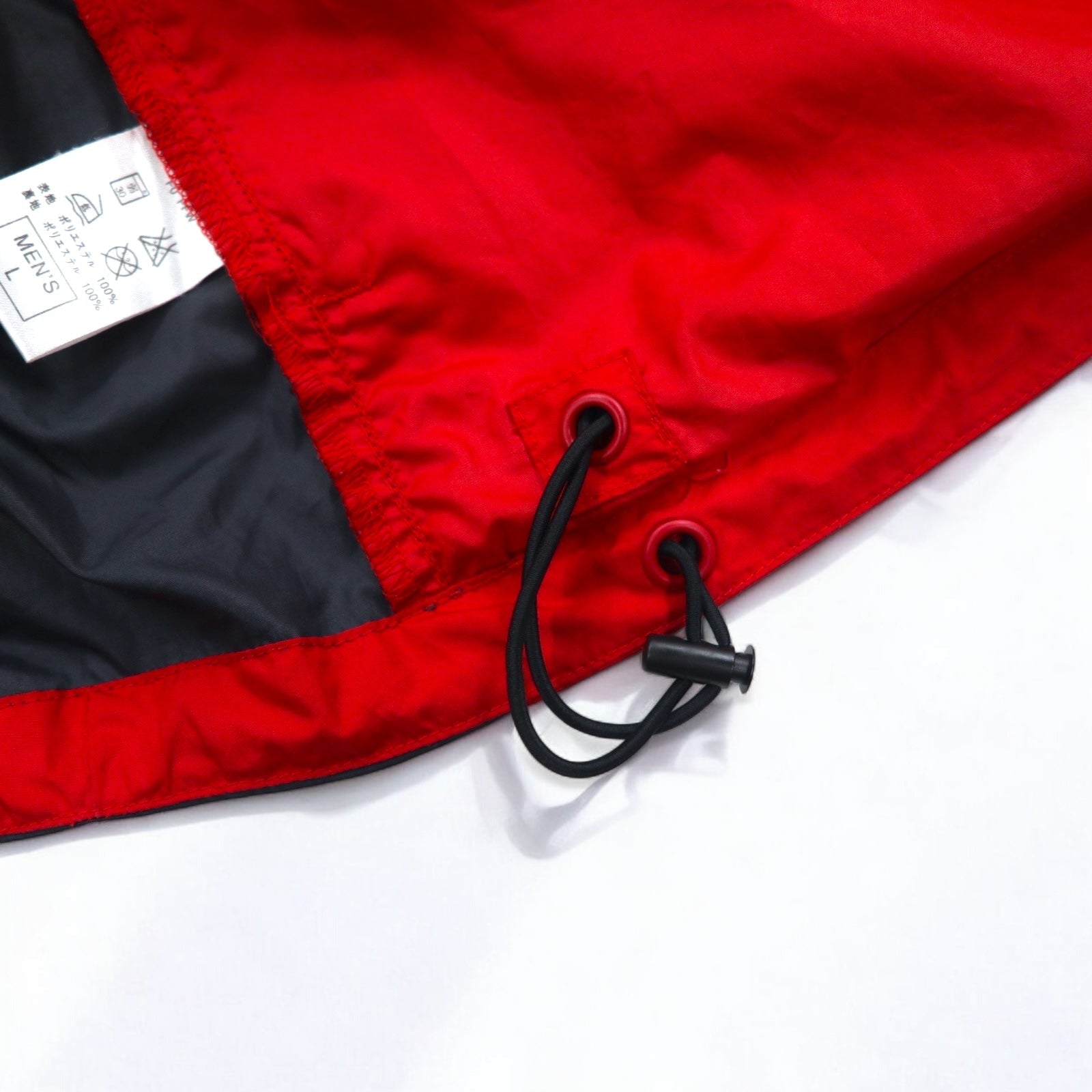 NIKE anni 2000 giacca a vento mezza zip in nylon, taglia L, colore rosso, poliestere, coulisse