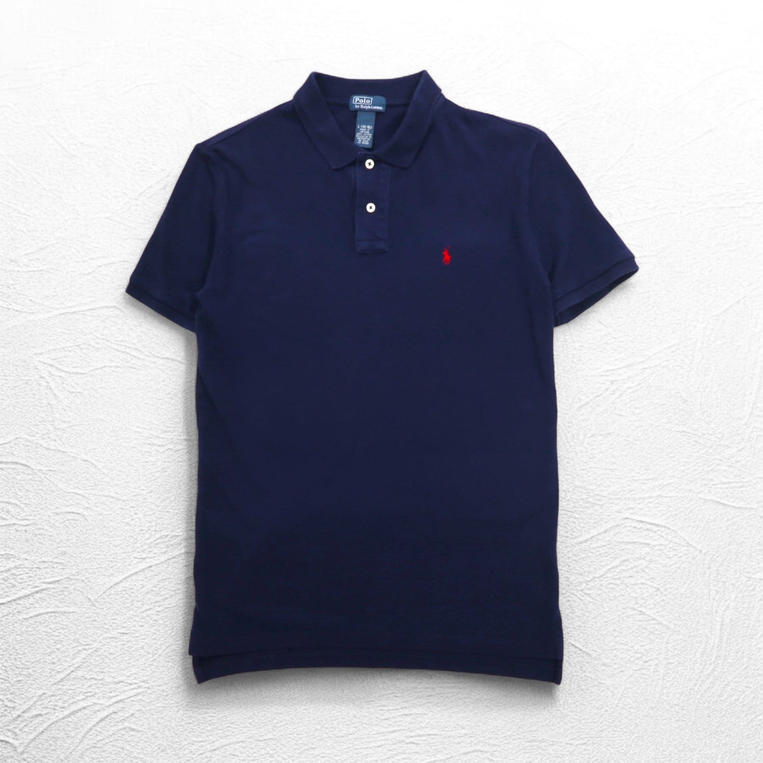 Polo by Ralph Lauren anni '90 Polo L blu navy cotone piqué piccolo ricamo pony