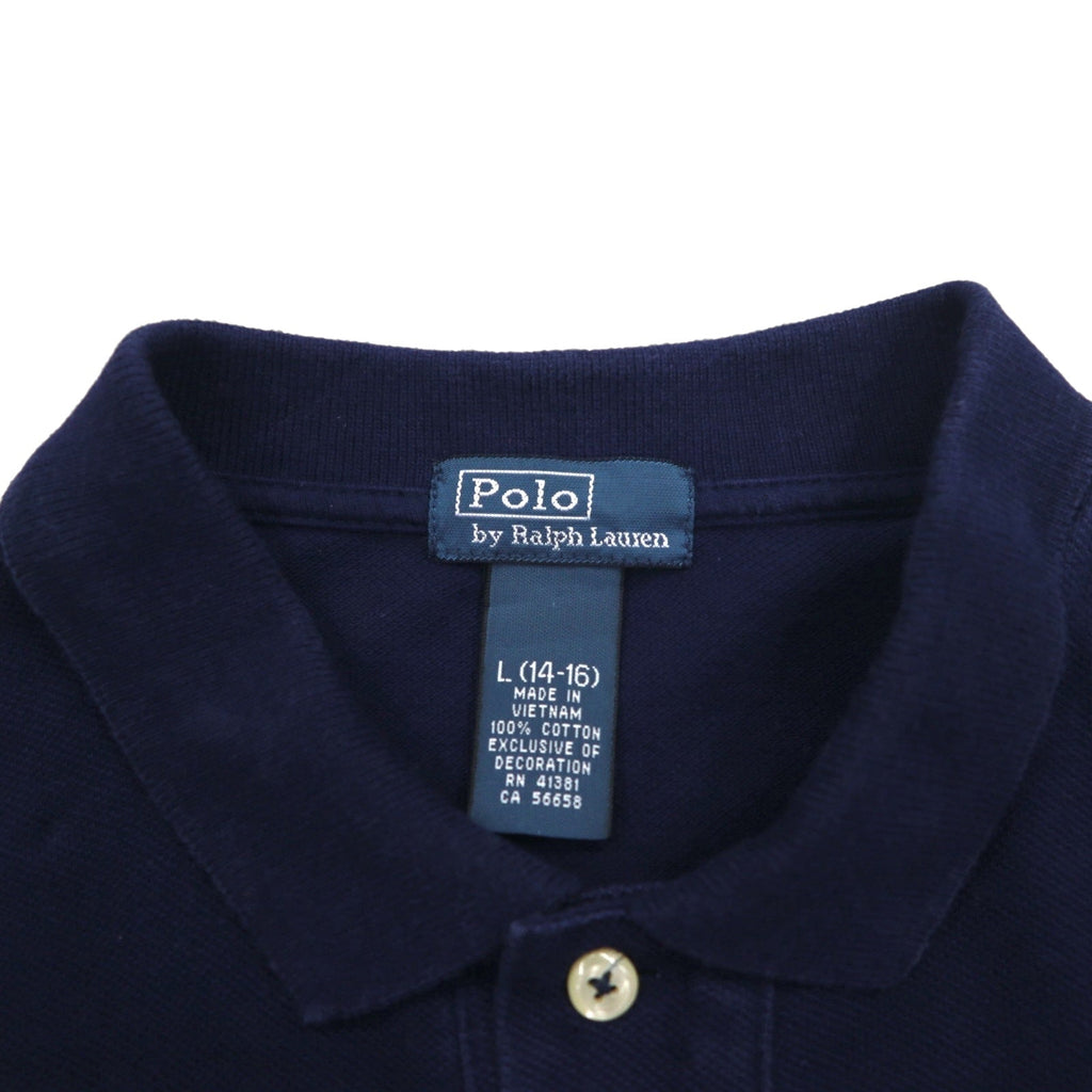 Polo by Ralph Lauren anni '90 Polo L blu navy cotone piqué piccolo ricamo pony