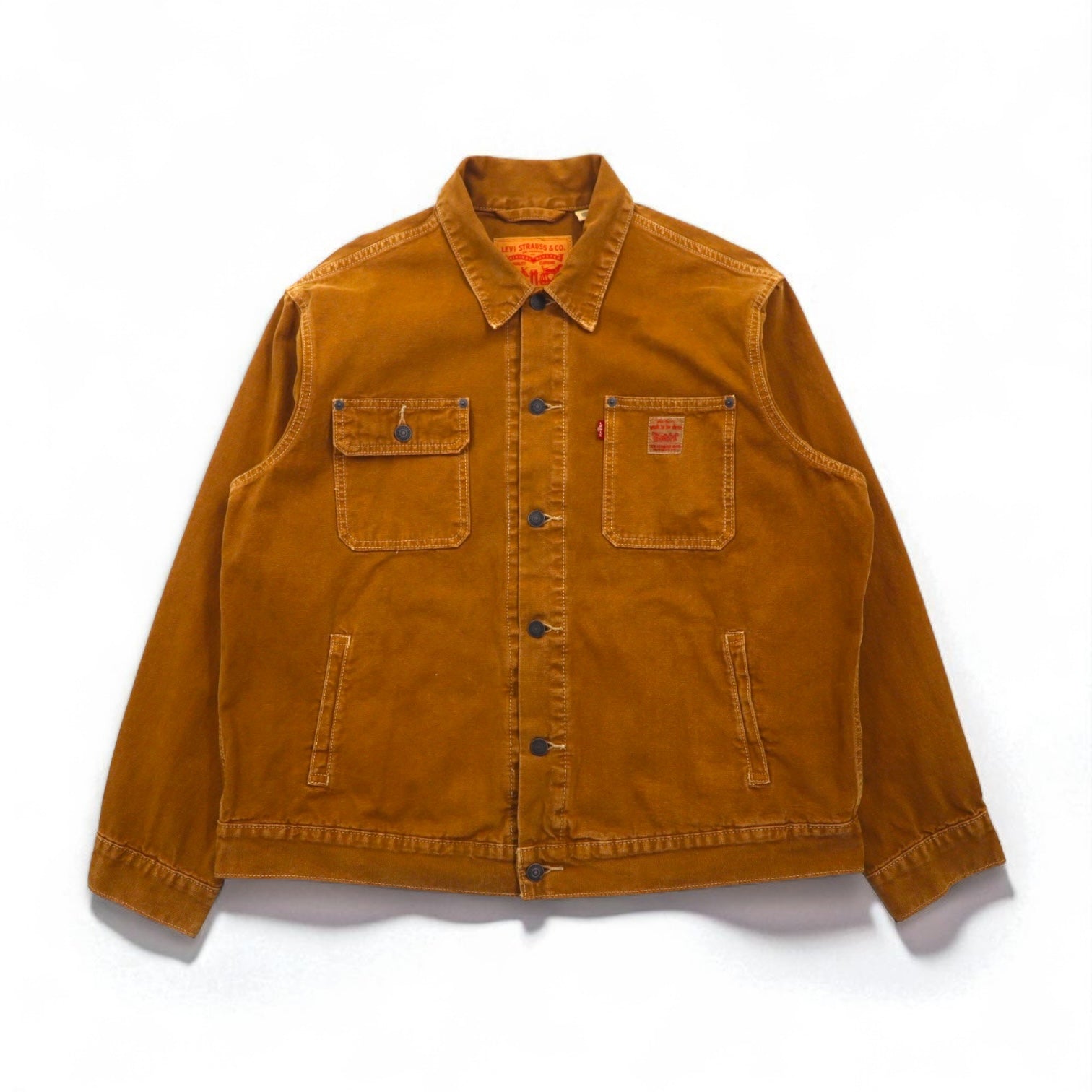 Levi's ダック地 ワーク トラッカージャケット Sunrise Trucker Jacket L ブラウン A4820-0004