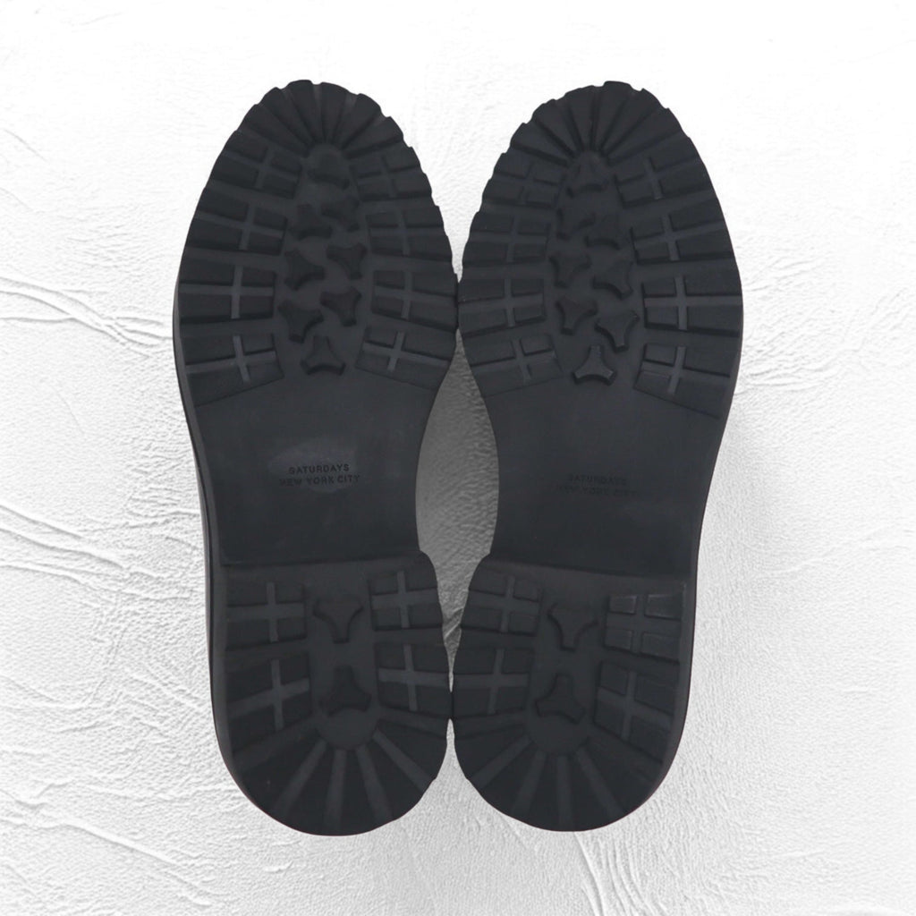 SATURDAYS NYC プレーントゥ ドレスシューズ 28cm ブラック レザー 牛革 Ali Black Shoe M22106AL01