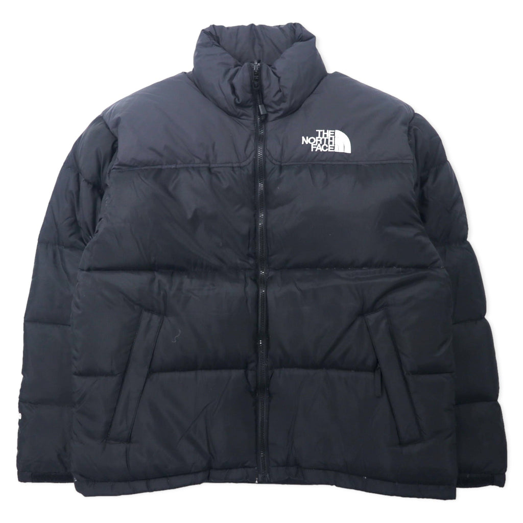 THE NORTH FACE ヌプシ ダウンジャケット 700フィルパワー M ブラック ナイロン ロゴ刺繍 フード収納式 US規格