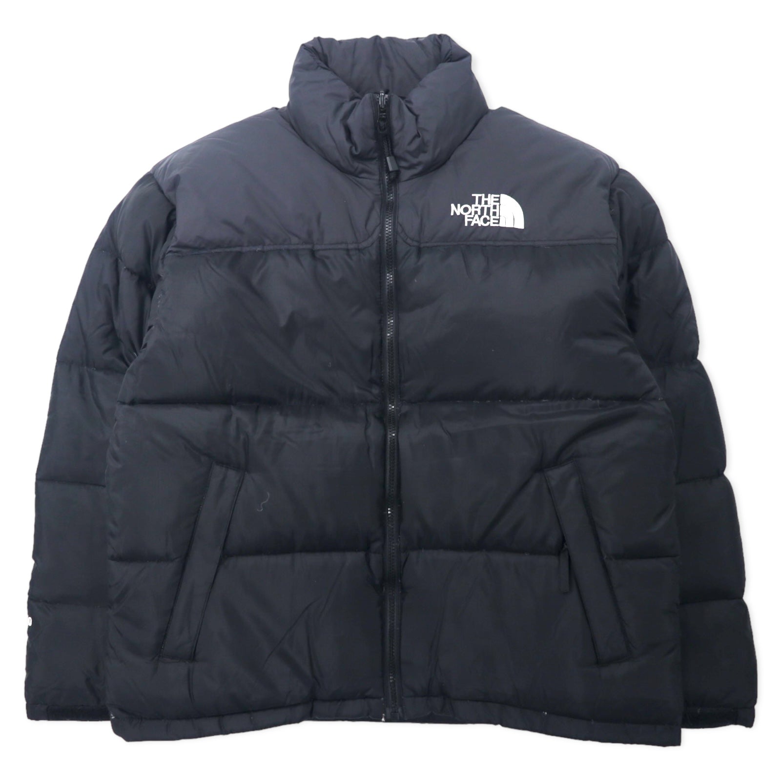 THE NORTH FACE Piumino Nuptse 700 fill power M nero nylon ricamo logo cappuccio riponibile US standard