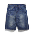 Levi's 503 Pantaloncini di jeans Corti Jeans L Indigo Effetto distressed Toppa in pelle SP503-0019