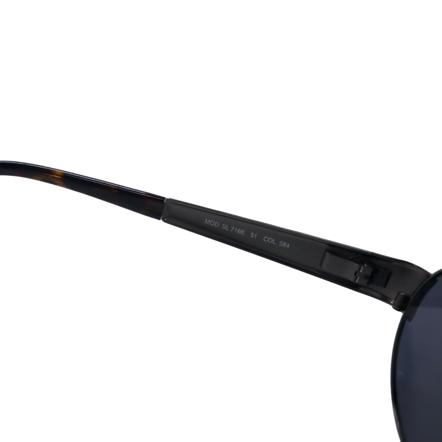 FENDI Occhiali da sole ovali, made in Italy, color argento tartaruga, logo Pecan in metallo SL7166 51 584