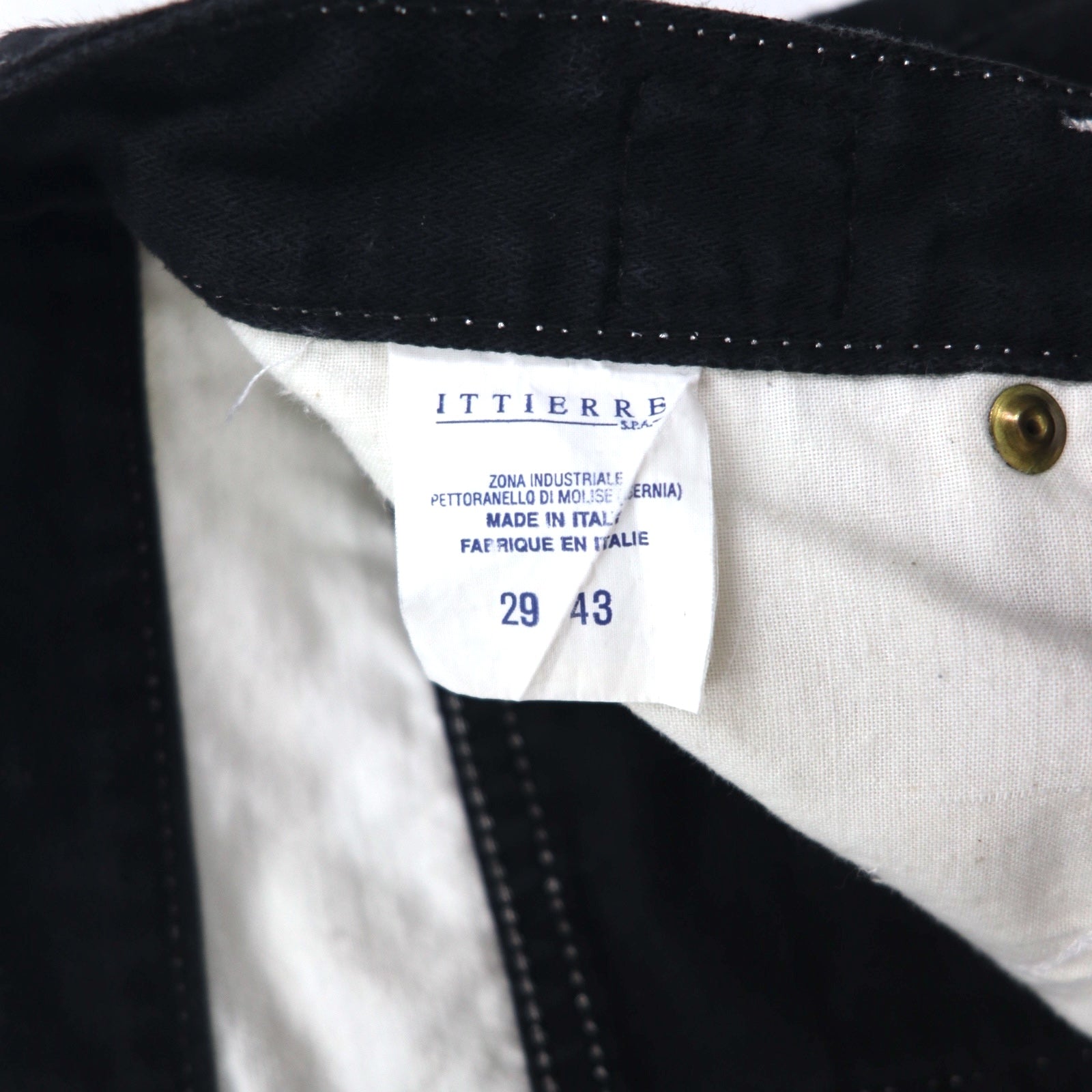 VERSACE JEANS COUTURE Pantaloni in denim affusolati a vita alta made in Italy M Nero Medusa Chiusura lampo