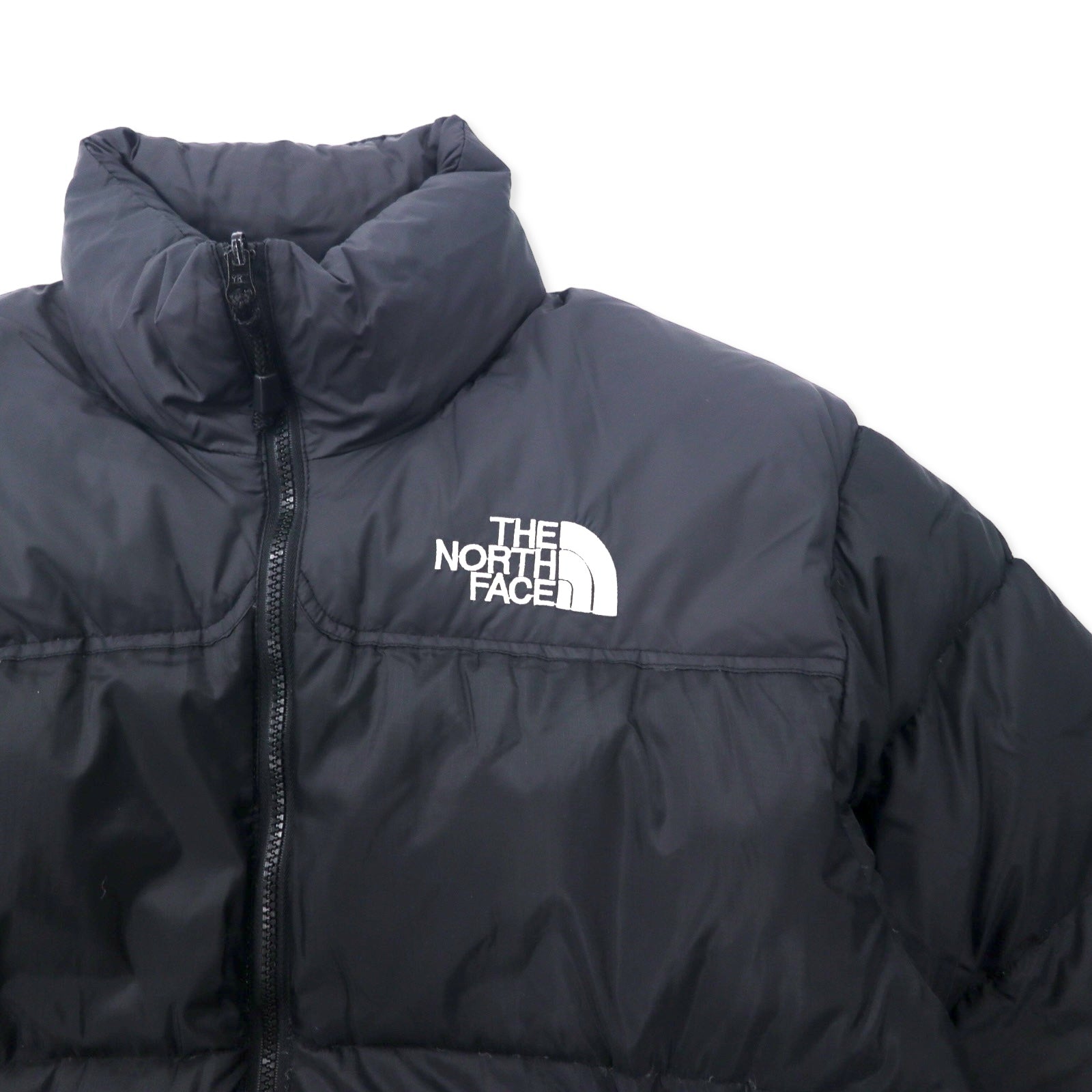 THE NORTH FACE Piumino Nuptse 700 fill power M nero nylon ricamo logo cappuccio riponibile US standard