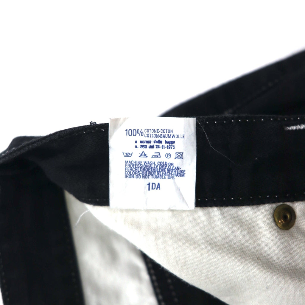 VERSACE JEANS COUTURE イタリア製 ハイウエスト テーパード デニムパンツ M ブラック メデューサ ジッパーフライ