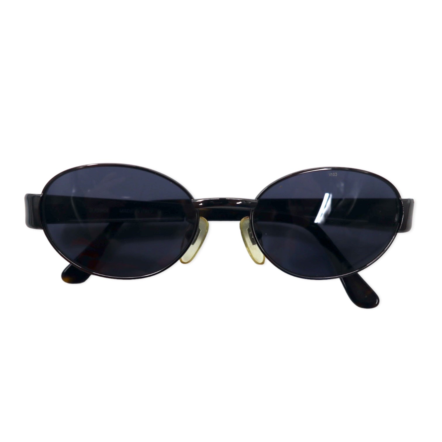 FENDI Occhiali da sole ovali, made in Italy, color argento tartaruga, logo Pecan in metallo SL7166 51 584